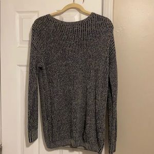 Navy and white sweater